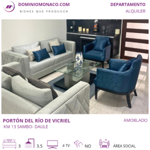 Alquilo muy amplio y comodo departamento en Porton del Rio.