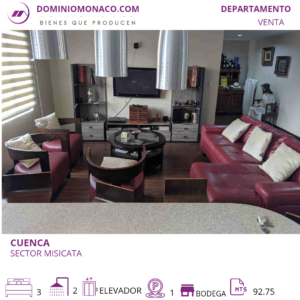 Vendo lindo departamento en cuenca en condominio con elevador y garaje subterraneo